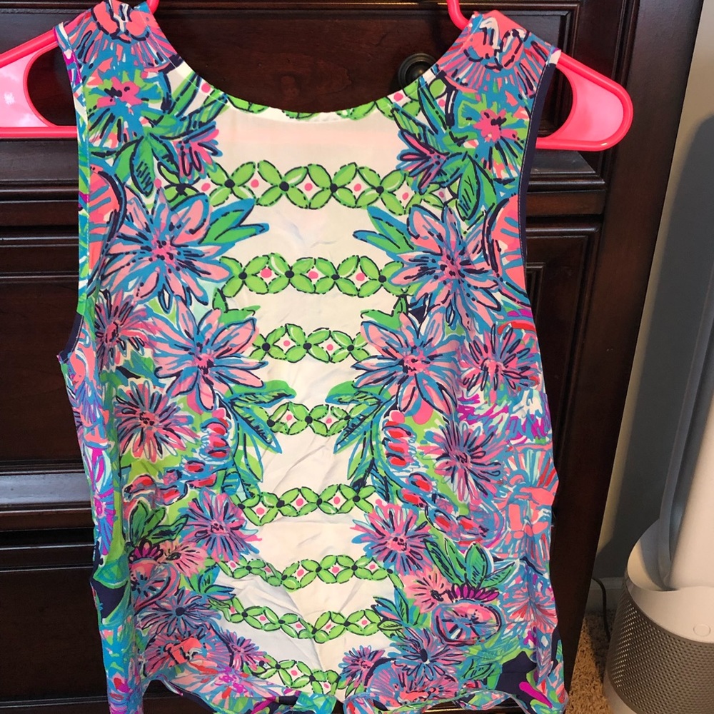 Lilly silk button down the back shirt